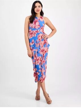 Rachel Rachel Roy Isca ruffled sleeveless midi dress Sz XL nwt